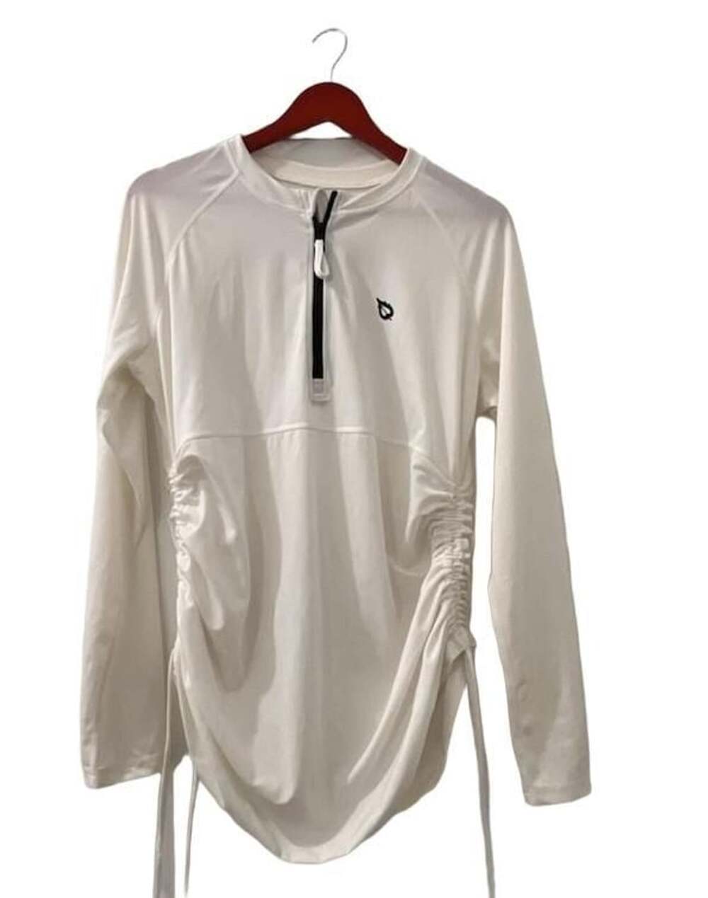 Baleaf Long Sleeve Quarter Zip Shirt Size XL White Athleisure Tunic Top